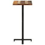 Vidaxl table de bistro carre 50x50x110 cm bois de rcupration massif