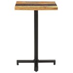 Vidaxl table de bistro carre 50x50x75 cm bois de rcupration massif