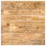 Vidaxl table de bistro carre 70x70x75 cm bois de manguier brut
