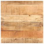 Vidaxl table de bistro carre 80x80x75 cm bois de manguier brut