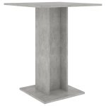 Vidaxl table de bistro gris b�ton 60x60x75 cm agglom�r�