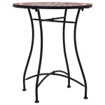 Vidaxl table de bistro mosaque marron 60 cm cramique