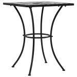 Vidaxl table de bistro mosaque noir et blanc 60 cm cramique