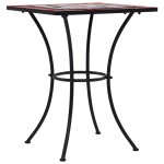 Vidaxl table de bistro mosaïque terre cuite et blanc 60 cm céramique Vidaxl table de bistro mosaïque terre cuite et blanc 60 cm céramique