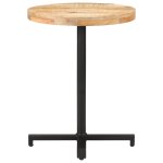Vidaxl table de bistro ronde 60x75 cm bois de manguier brut