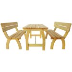 Vidaxl table de brasserie avec 2 banquettes pinde imprgne