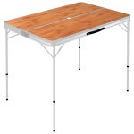 Vidaxl table de camping pliable avec 2 bancs aluminium marron Vidaxl table de camping pliable avec 2 bancs aluminium marron