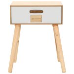 Vidaxl table de chevet avec 1 tiroir 44x30x58, 5 cm bois de pin massif