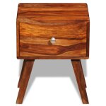 Vidaxl table de chevet avec 1 tiroir 55 cm bois massif de sesham