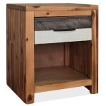 Vidaxl tables de chevet 2 pcs 40 x 30 x 48 cm bois d'acacia massif