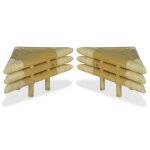 Vidaxl table de chevet 2 pcs 60 x 60 x 40 cm bambou naturel