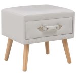 Vidaxl tables de chevet 2 pcs blanc 40x35x40 cm similicuir