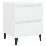 Vidaxl tables de chevet 2 pcs blanc brillant 40x35x50 cm agglomr
