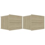 Vidaxl tables de chevet 2 pcs chne sonoma 40 x 30 x 30 cm agglomr
