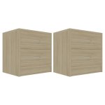 Vidaxl tables de chevet 2 pcs chne sonoma 40 x 30 x 40 cm agglomr