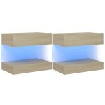 Vidaxl tables de chevet 2 pcs chne sonoma 60x35 cm agglomr