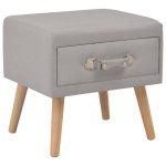 Vidaxl tables de chevet 2 pcs gris 40x35x40 cm tissu