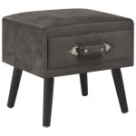 Vidaxl tables de chevet 2 pcs gris 40x35x40 cm velours