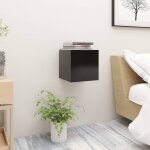 Vidaxl tables de chevet 2 pcs noir 30, 5x30x30 cm agglom�r�