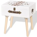 Vidaxl table de chevet 40 x 30 x 41, 5 cm blanc