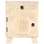 Vidaxl table de chevet 40 x 30 x 50 cm bois de manguier massif