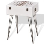 Vidaxl table de chevet 40 x 30 x 57 cm blanc