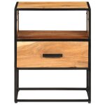 Vidaxl table de chevet 40x30x50 cm bois d'acacia massif