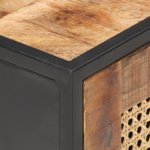 Vidaxl table de chevet 40x30x50 cm bois de manguier et canne naturelle Vidaxl table de chevet 40x30x50 cm bois de manguier et canne naturelle