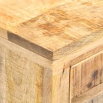 Vidaxl table de chevet 40x30x50 cm bois de manguier et canne naturelle