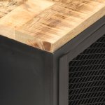 Vidaxl table de chevet 40x30x53 cm bois de manguier massif brut