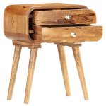 Vidaxl table de chevet 43 x 30 x 58 cm bois de manguier massif