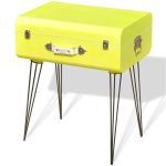 Vidaxl table de chevet 49, 5 x 36 x 60 cm jaune
