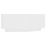Vidaxl table de chevet blanc 100x35x40 cm agglomr