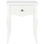 Vidaxl table de chevet blanc 40 x 30 x 50 cm bois de pin massif