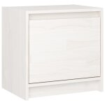 Vidaxl table de chevet blanc 40x30, 5x40 cm bois de pin massif