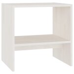 Vidaxl table de chevet blanc 40x30, 5x40 cm bois de pin massif