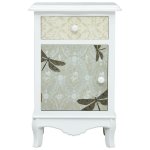 Vidaxl table de chevet blanc et gris 40x30x62 cm mdf
