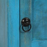 Vidaxl table de chevet bois de manguier massif 40 x 30 x 50 cm bleu