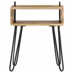 Vidaxl table de chevet bois de manguier massif 40 x 34 x 47 cm
