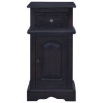 Vidaxl table de chevet caf noir clair bois d'acajou massif