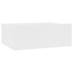 Vidaxl table de chevet flottante blanc 40x30x15 cm agglomr
