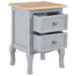 Vidaxl table de chevet gris 35x30x49 cm mdf