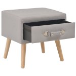 Vidaxl table de chevet gris 40x35x40 cm tissu