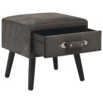 Vidaxl table de chevet gris 40x35x40 cm velours