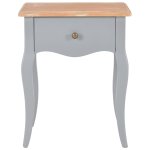 Vidaxl table de chevet gris et marron 40x30x50 cm bois de pin massif