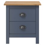 Vidaxl table de chevet hill range gris 46x35x49, 5cm bois de pin solide