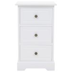 Vidaxl table de chevet mdf et bois de pin 35 x 32 x 59 cm