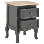 Vidaxl table de chevet noir 35x30x49 cm mdf