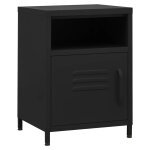 Vidaxl table de chevet noir 35x35x51 cm acier