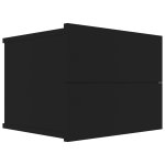 Vidaxl table de chevet noir 40 x 30 x30 cm agglom�r�